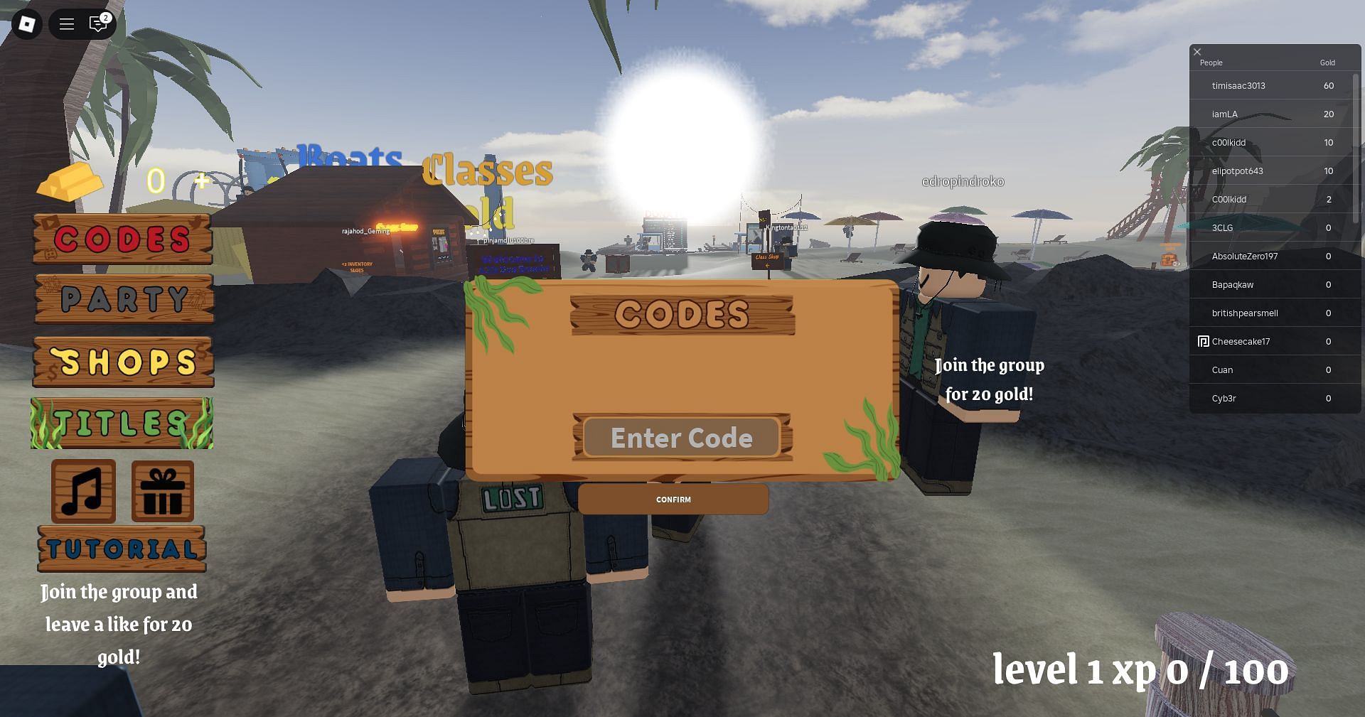 Redeem the code here (Image via Roblox)